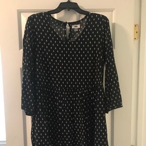 Black and white print dress